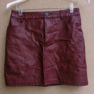 Forever21 Faux Leather Burgundy Skirt